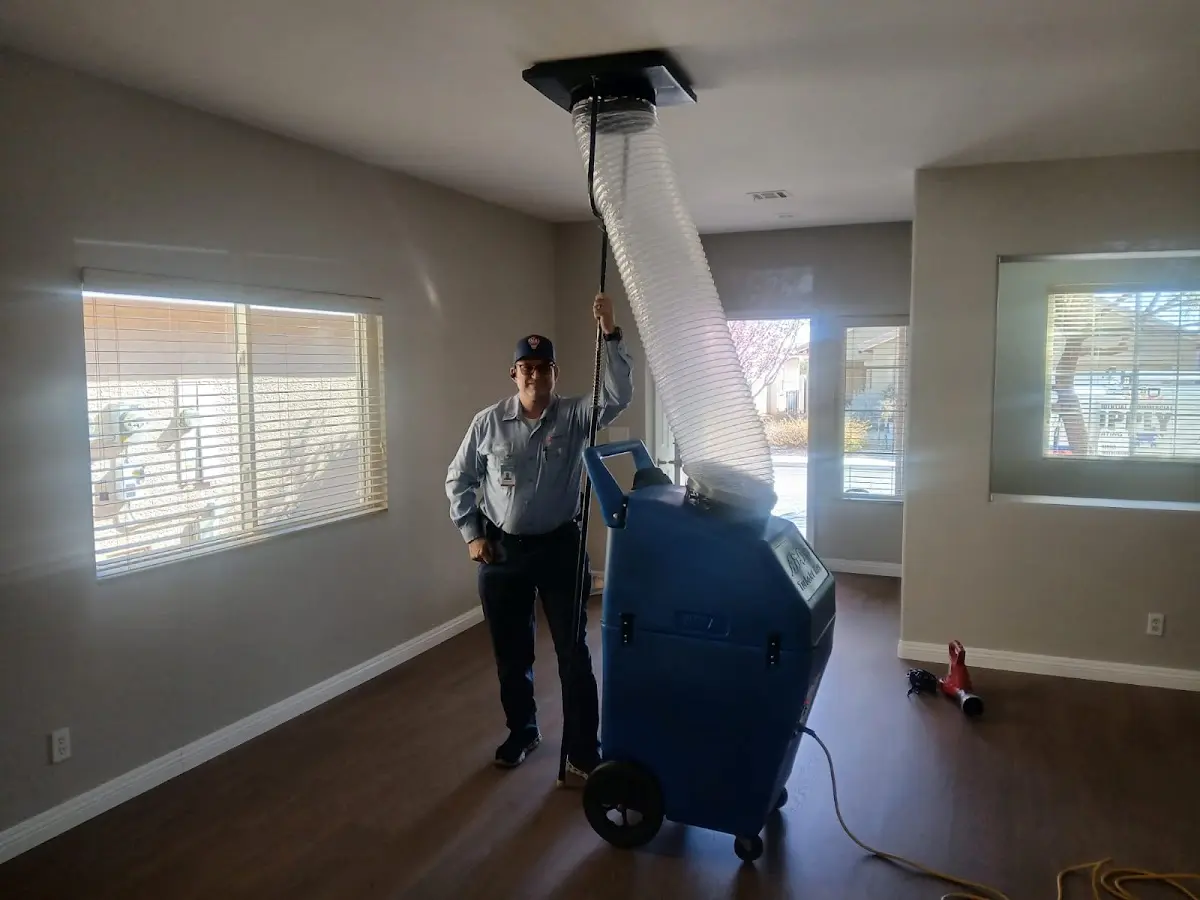 Professional Dryer Vent Cleaning work inside a Valinda home